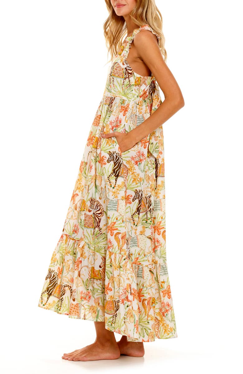 The Lazy Poet Mika Wide Caravan Cotton Nightgown, Alternate, color, Green