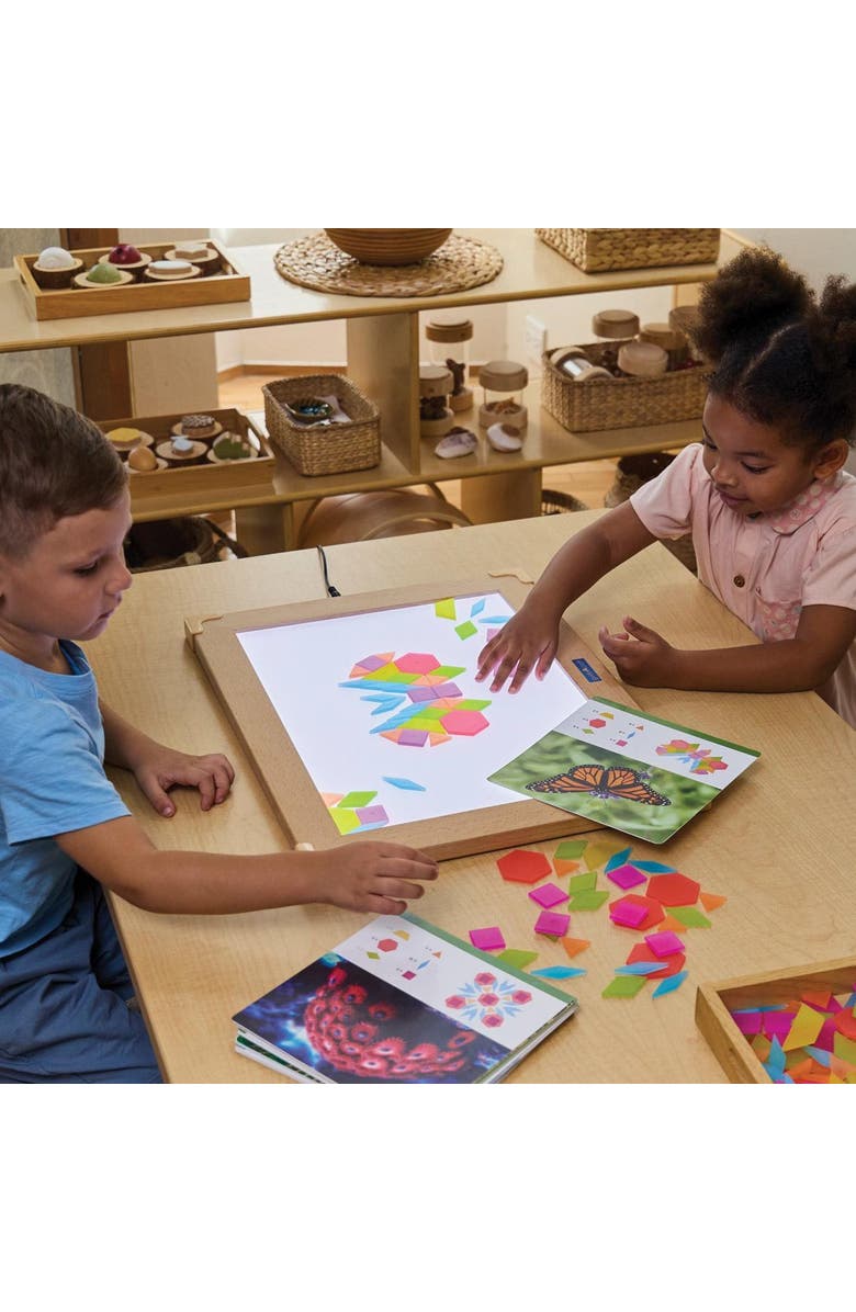 Kaplan Early Learning Company Translucent Tangram Tiles - 250 Pieces, Alternate, color, Multicolored