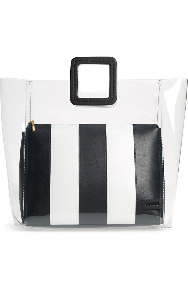 STAUD Large Shirley Transparent Handbag, Main, color,