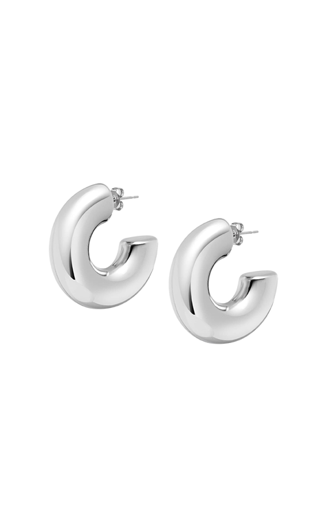 Chunky Tube Hoop Earrings