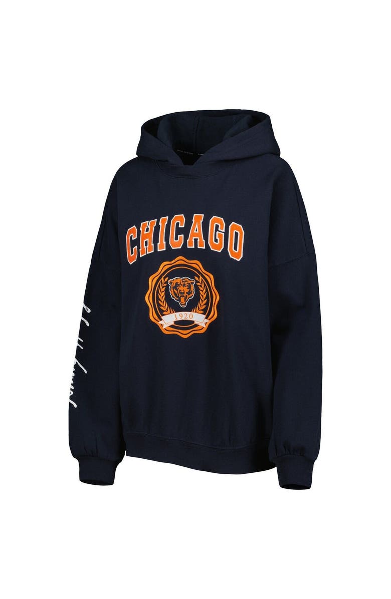 Tommy Hilfiger Women's Tommy Hilfiger Navy Chicago Bears Becca Drop Shoulder Pullover Hoodie, Alternate, color, Navy
