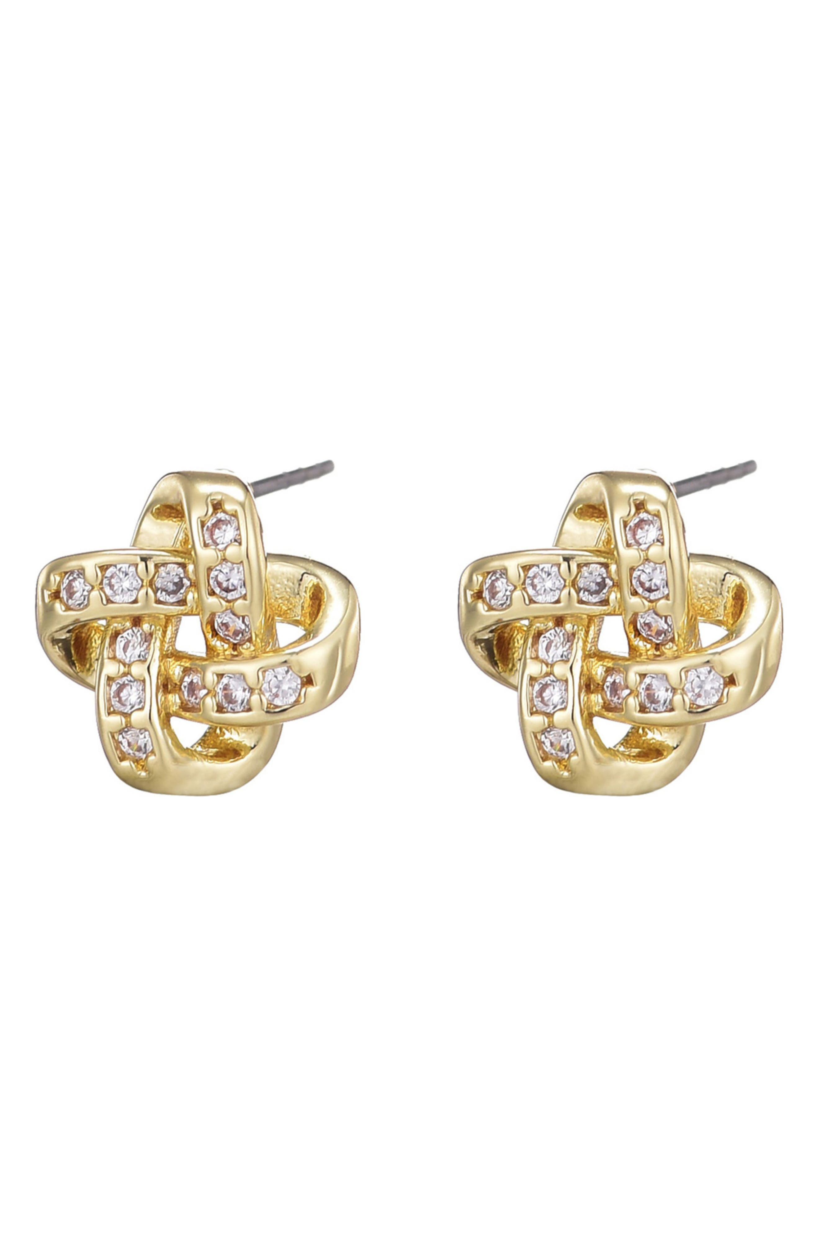 Adornia Twisted Knot Stud Earrings