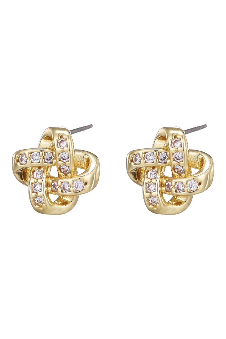 Twisted Knot Stud Earrings, Main, color, GOLD