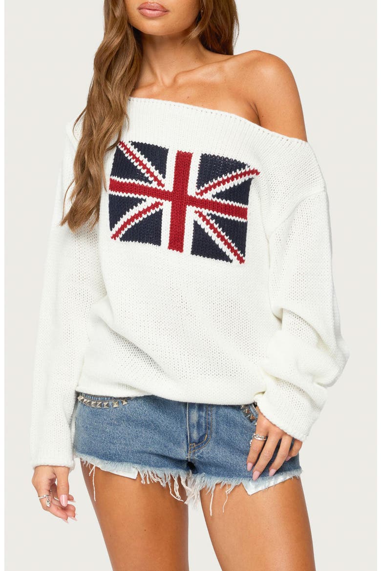 London Girl Knit Sweater, Main, color, CREAM