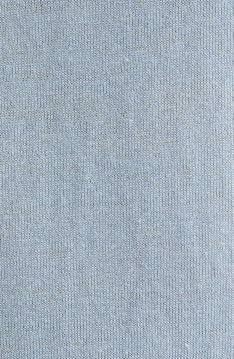 BOSS Norberto Linen Blend Short Sleeve Sweater, Alternate, color, Light/ Pastel Blue