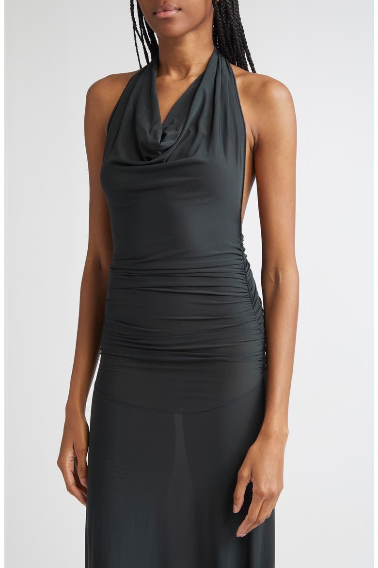 Jay Convertible Halter Maxi Dress, Alternate, color, DARK GREEN