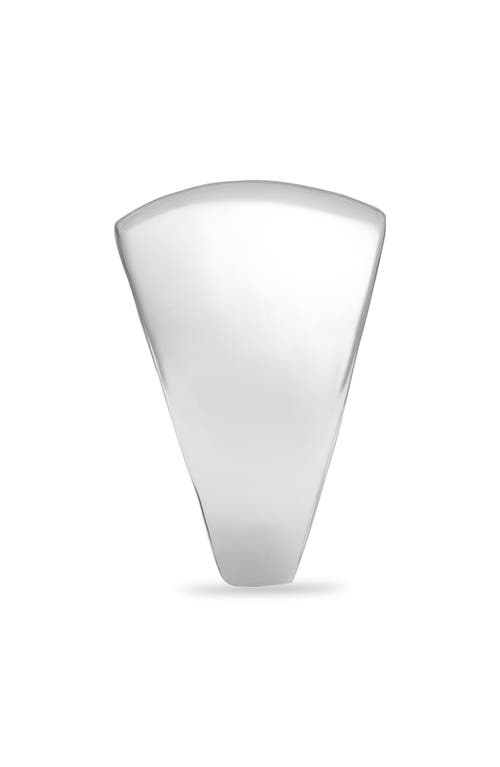 Nordstrom Wide Polished Signet Ring In Rhodium