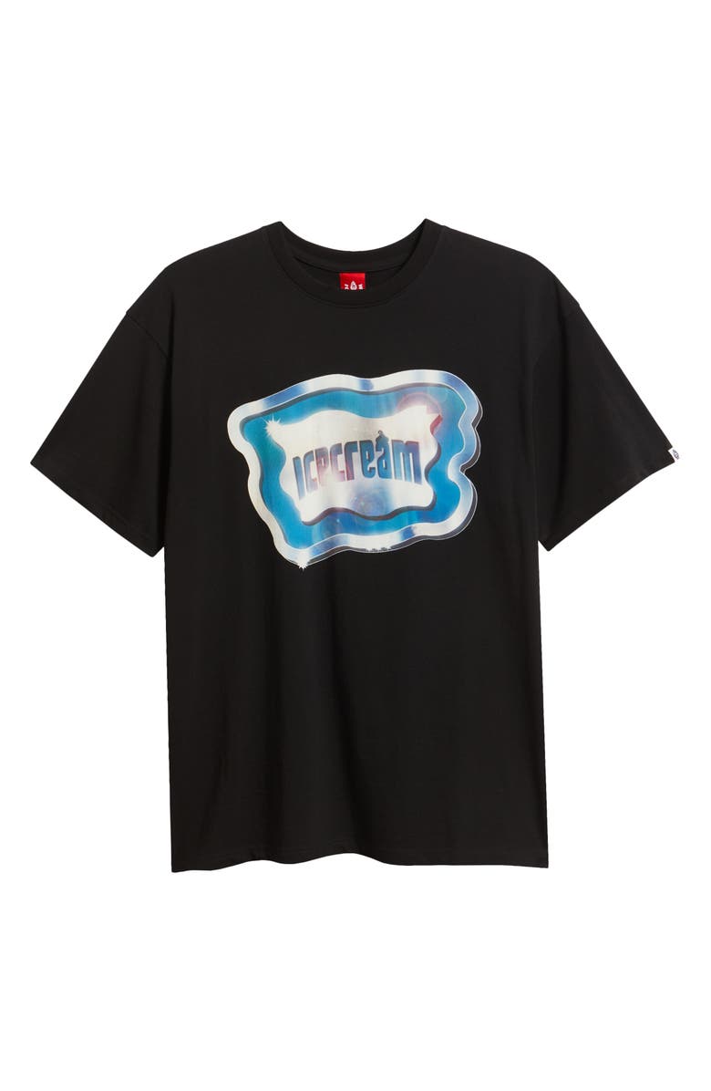ICECREAM Chrome Logo Graphic T-Shirt, Main, color, Black