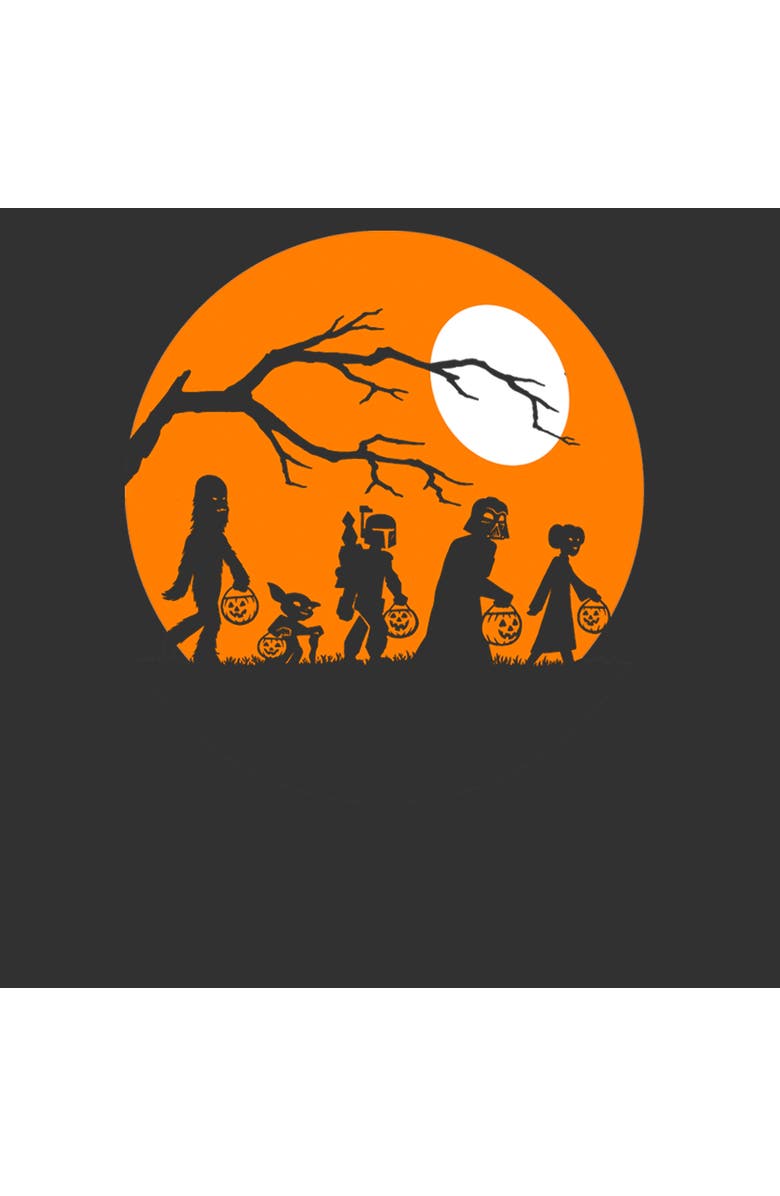 Star Wars Men's Star Wars Halloween Characters Trick or Treat  Graphic T-Shirt, Alternate, color, Charcoal Heather