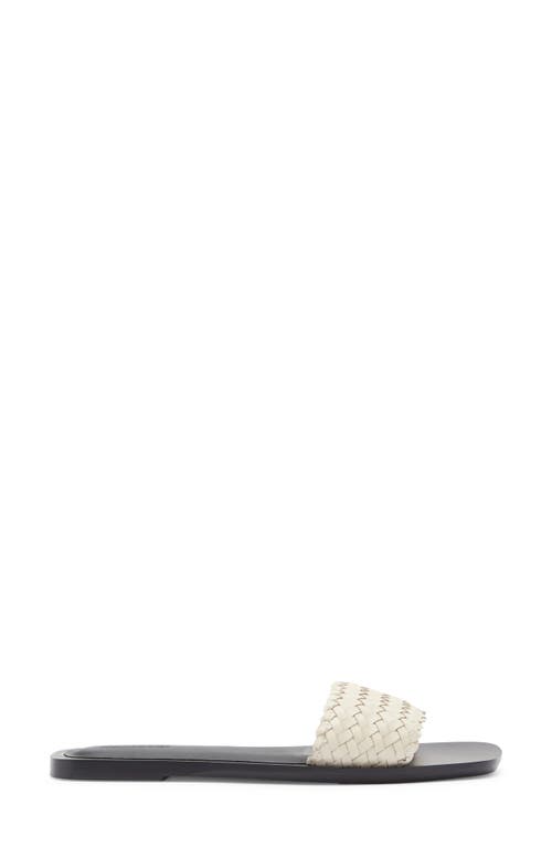 Madewell The Cora Woven Slide Sandal In White