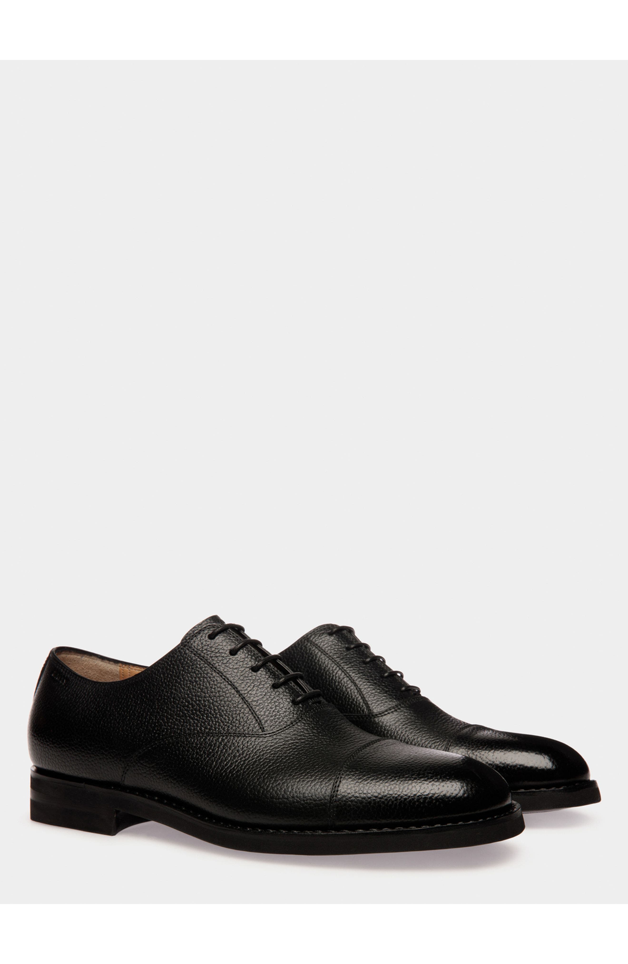 Bally Schoenen Oxford In Grained Leather, Alternate, color, Black