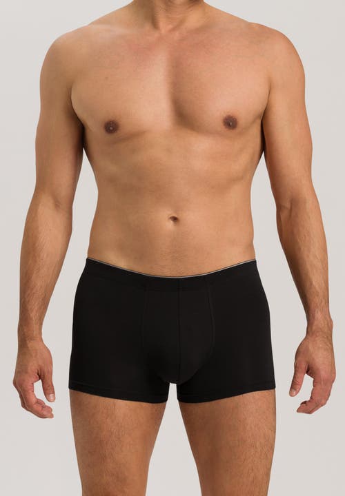 Hanro Cotton Boxer Brief In Black