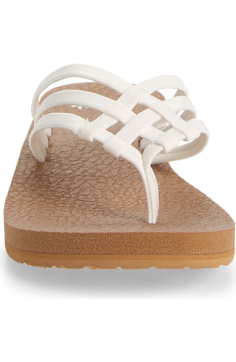 Sanuk Yoga Sandy Flip Flop, Alternate, color, Tan/White