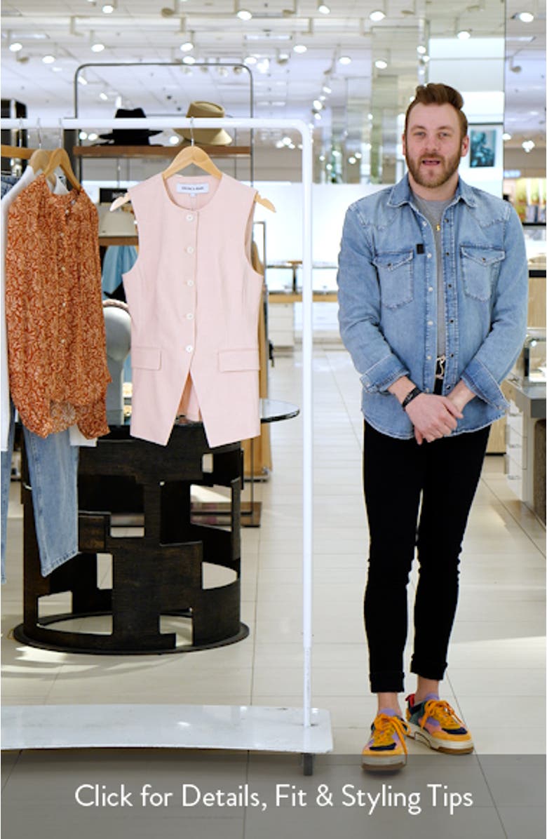 Lois Linen Blend Cutaway Vest, sales video thumbnail