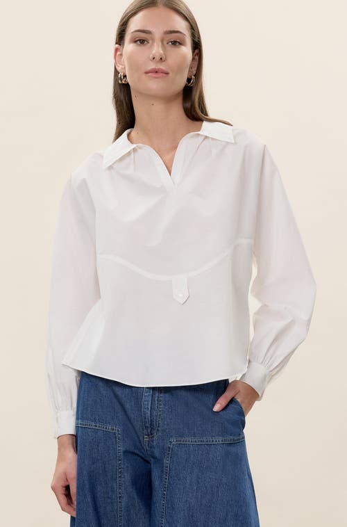 Rebecca Taylor Aisley Poplin Shirt In White