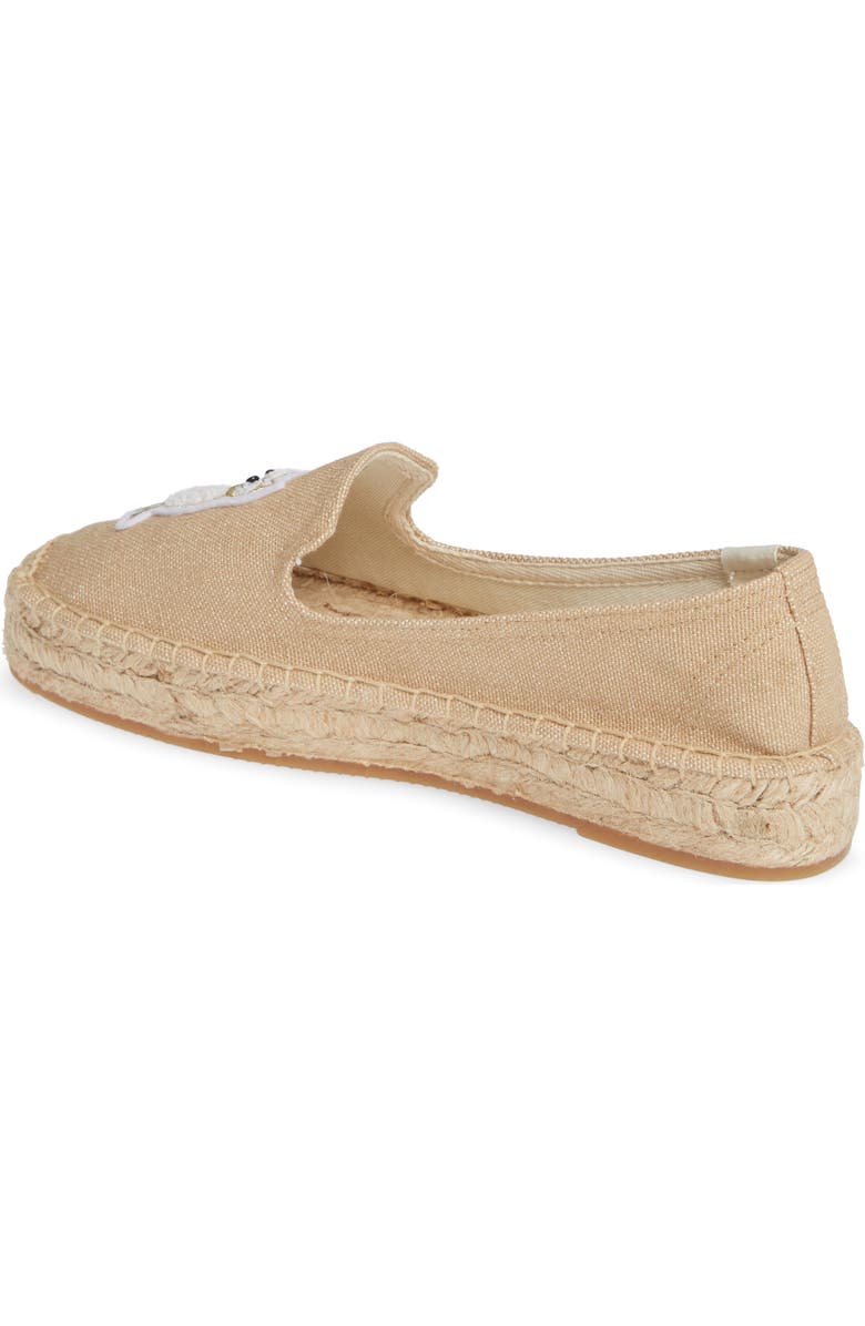 Soludos Gilded Owl Appliqué Espadrille, Alternate, color,