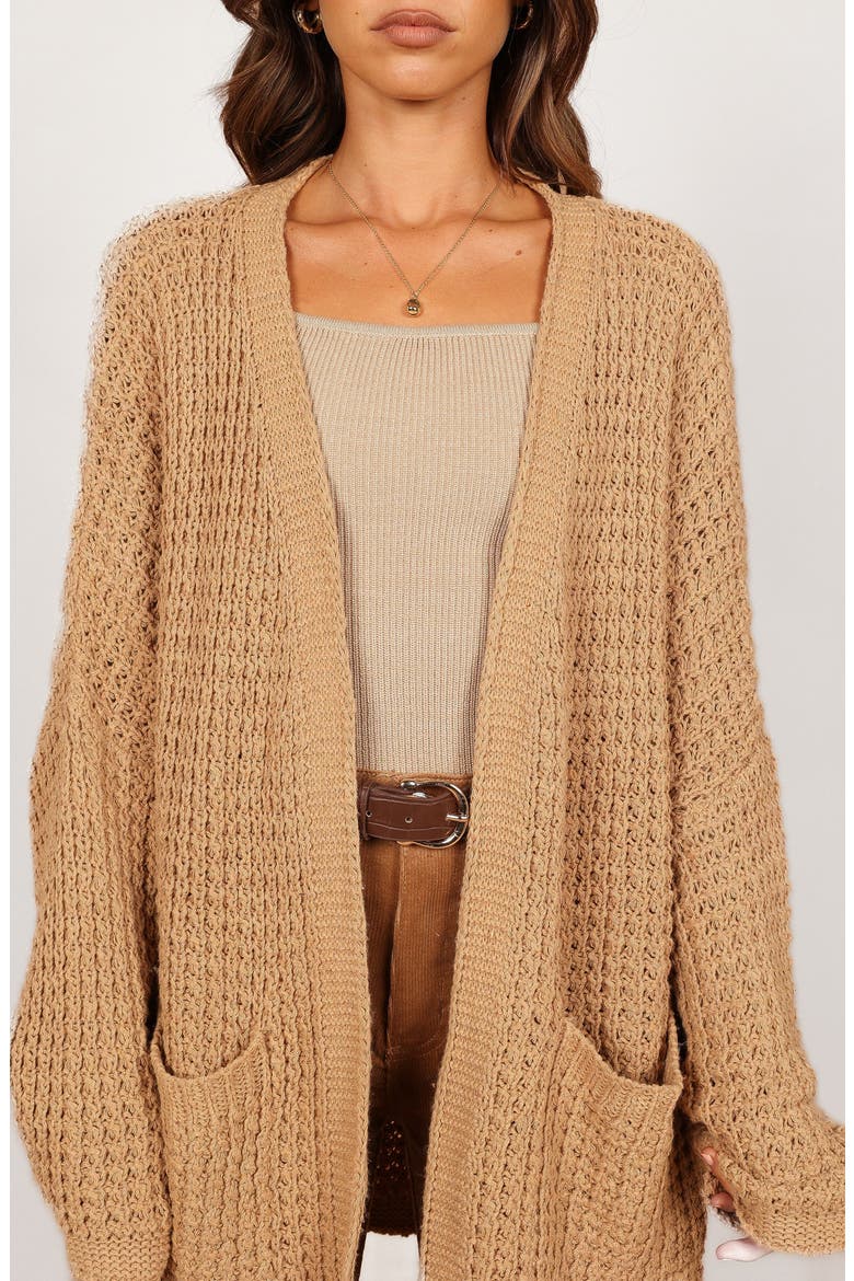 Leyonie Long Cardigan, Alternate, color, TAN
