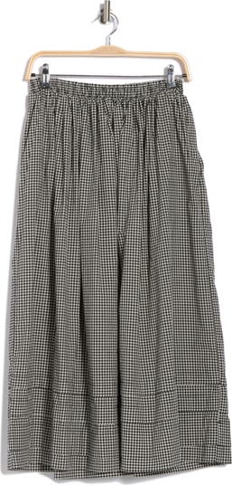 Gingham Pull-On Skirt
