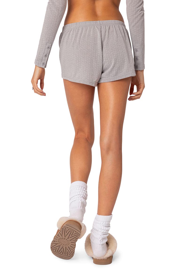 Homey Pointelle Shorts, Alternate, color, GRAY