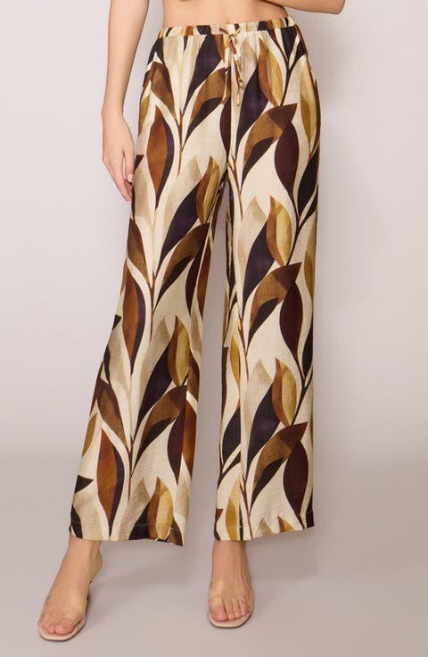 Floral Print Ankle Pants