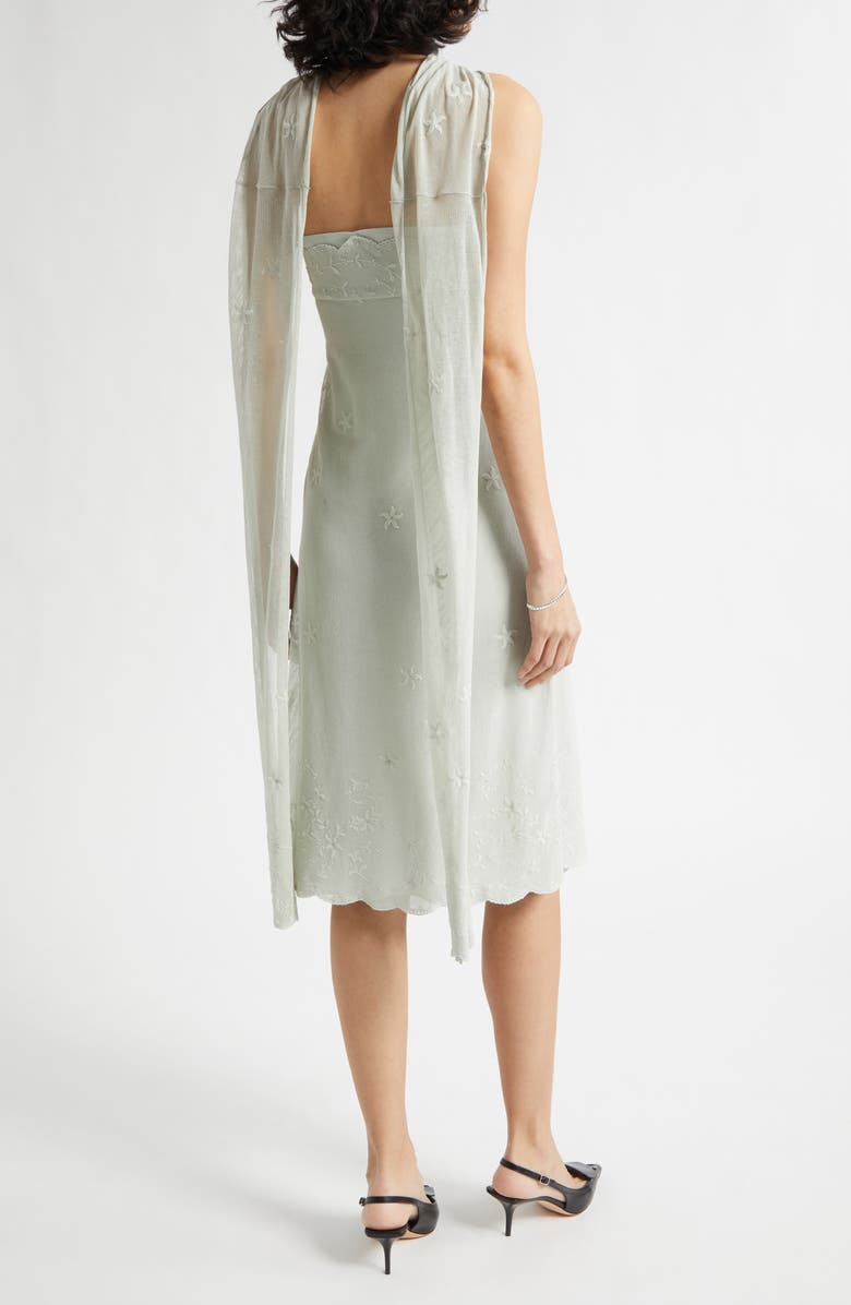 POSSE Strapless Silk & Tulle Scarf Dress, Alternate, color, Seafoam