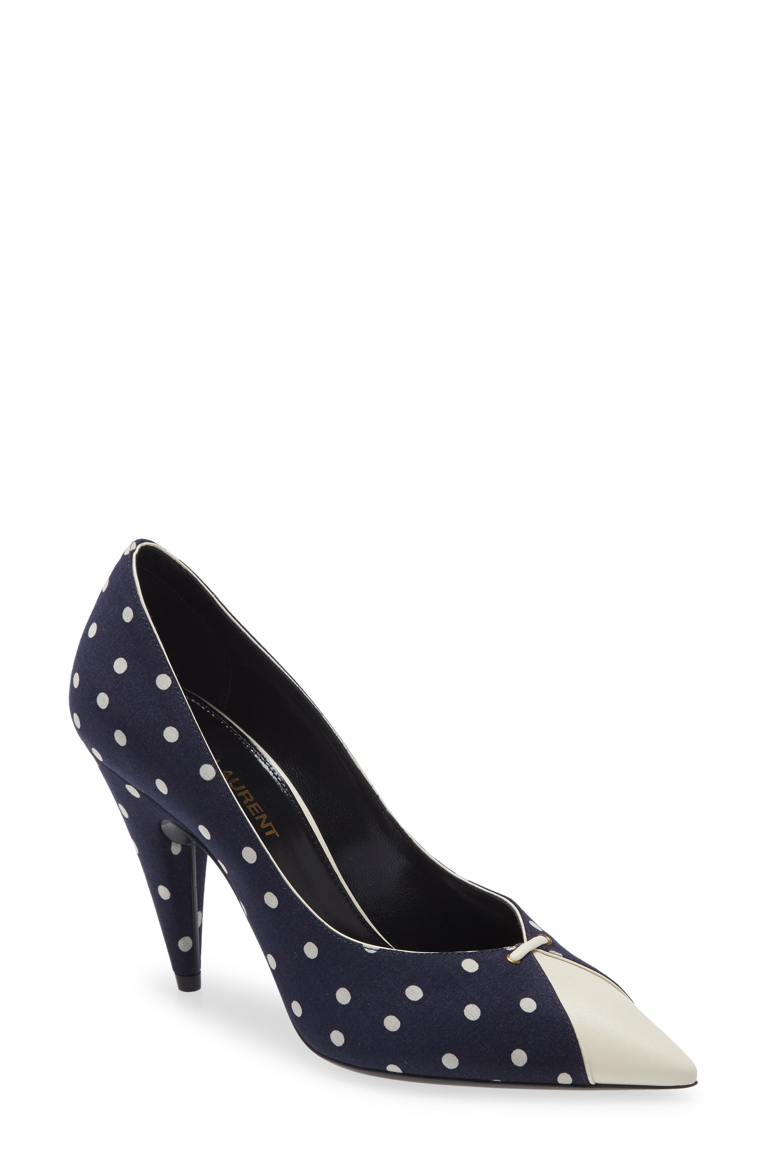 Saint Laurent Lola Pointed Toe Pump, Main, color, 