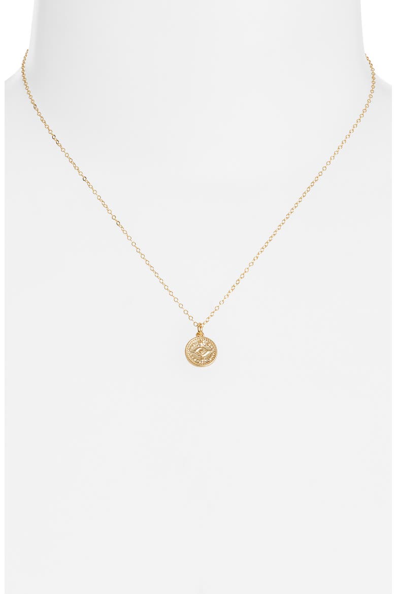 Delicate Protection Pendant Necklace, Alternate, color, GOLD