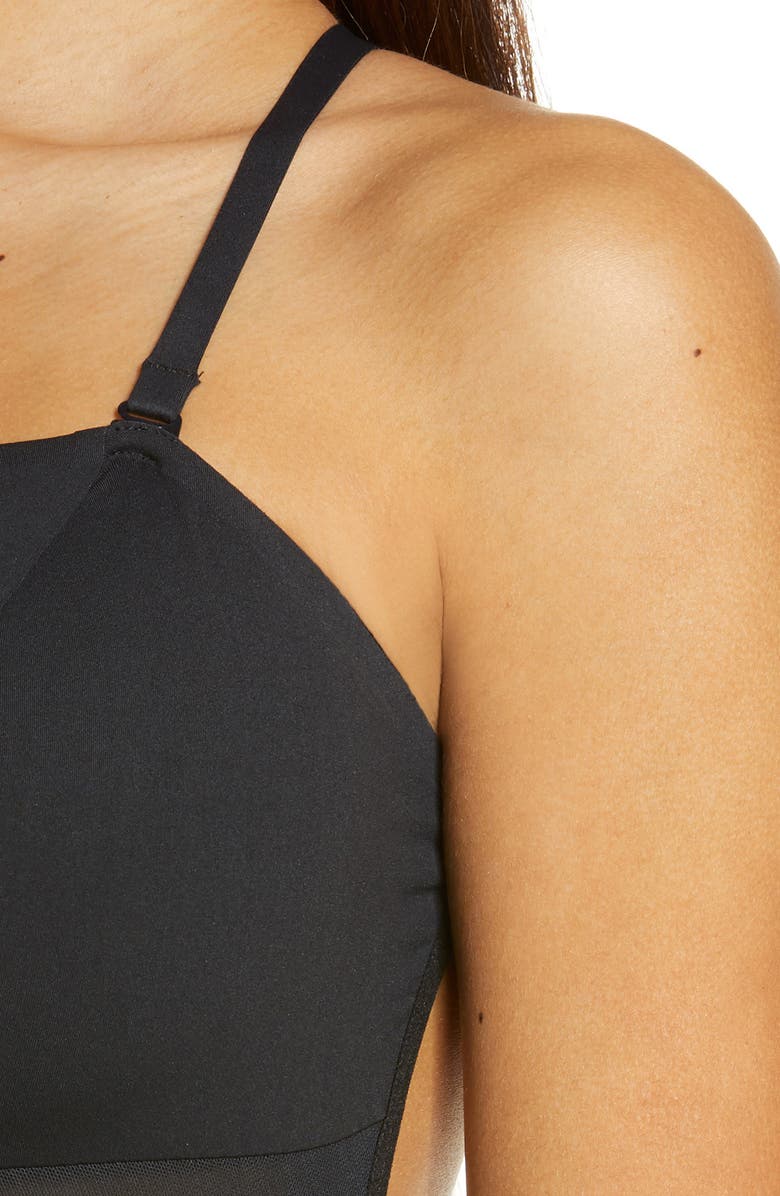 ITEM m6 Mesh Detail Open Back Bodysuit, Alternate, color,