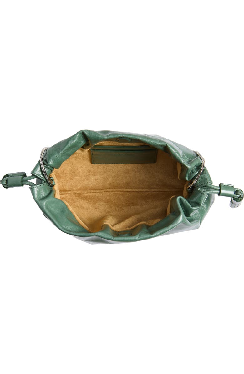 Veronica Beard Crinkle Leather Small Stash Bag, Alternate, color, Sage