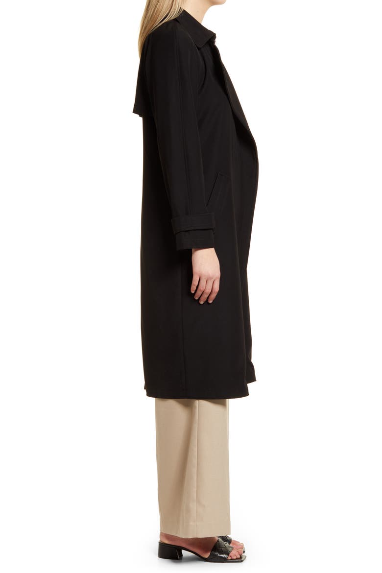 Drape Long Topper Coat, Alternate, color, BLACK