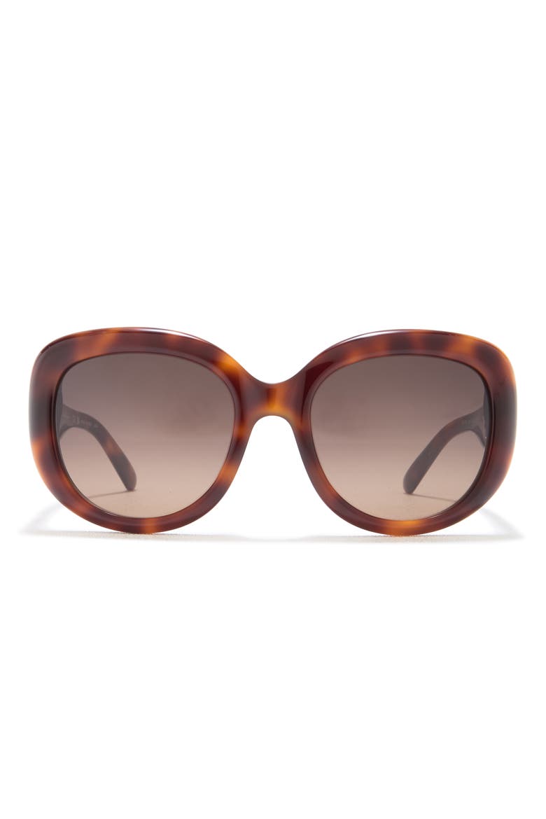 53mm Oversized Sunglasses, Main, color, HAVANA BRN