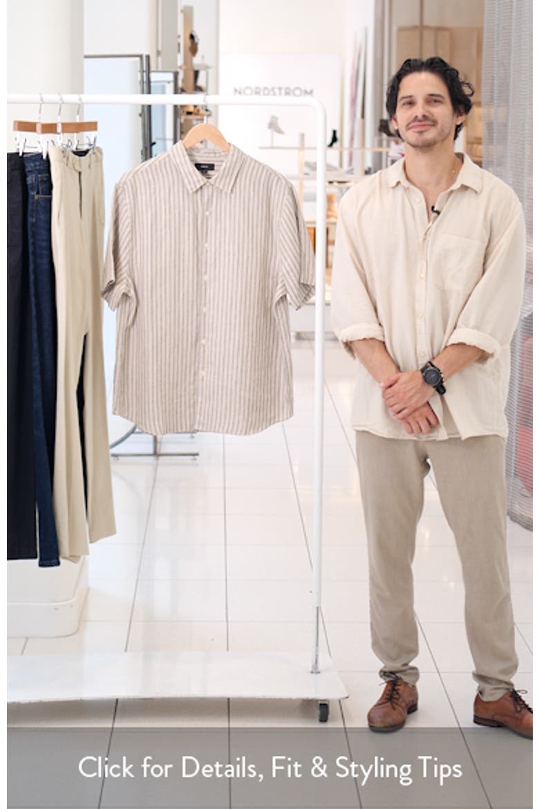 Ballstone Stripe Short Sleeve Hemp Button-Up Shirt video