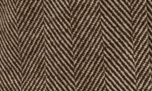 Nvlt Chevron Double Breasted Coat In Brown