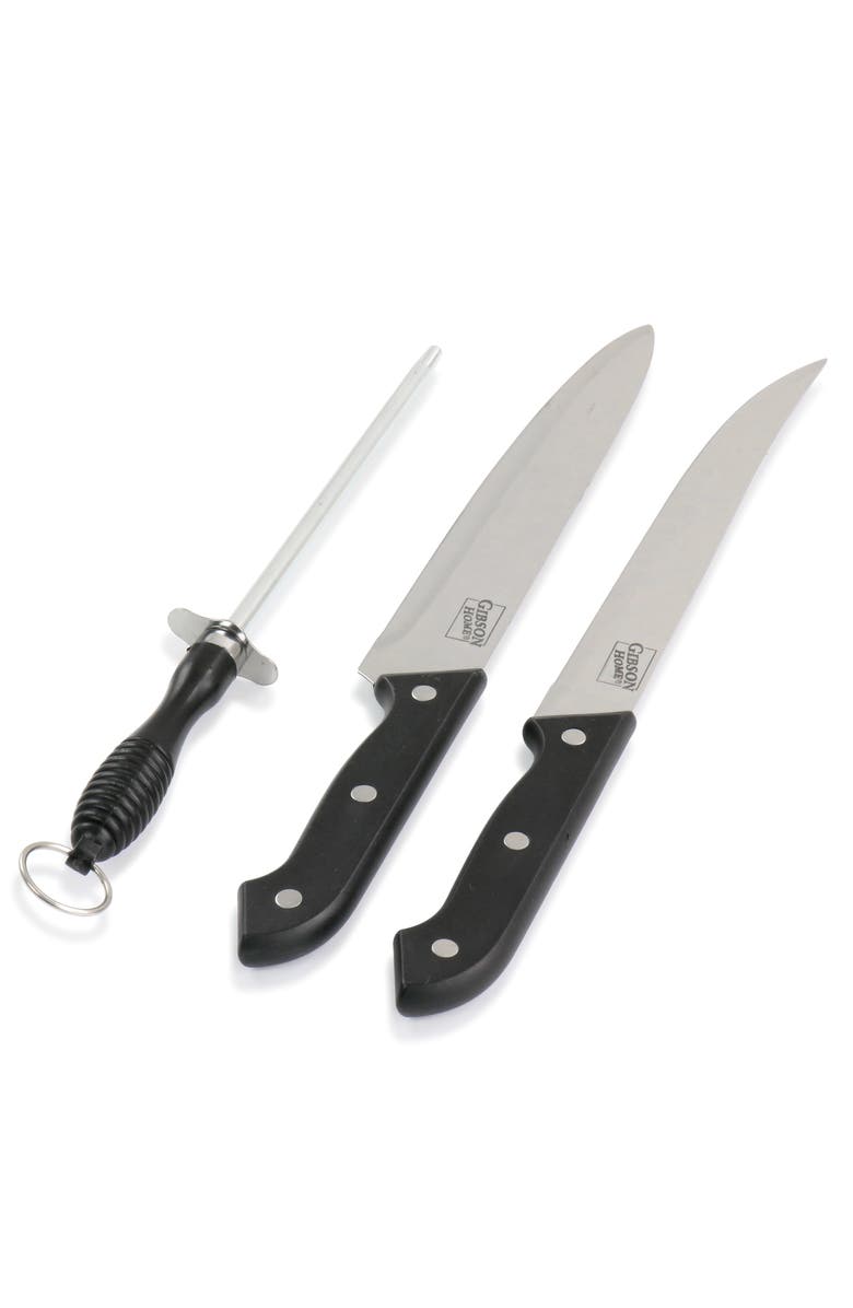 Gibson 7pc Canterbury Stainless Steel Cutlery Set, Alternate, color, Black