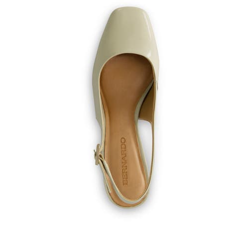 Shop Bernardo Footwear Alexia Slingback Pump In Eggshell