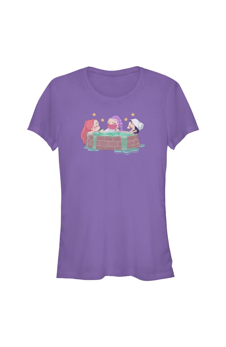 KPop Demon Hunters Junior's KPop Demon Hunters Rumi, Mira and Zoey Relaxing  Graphic T-Shirt, Main, color, Purple