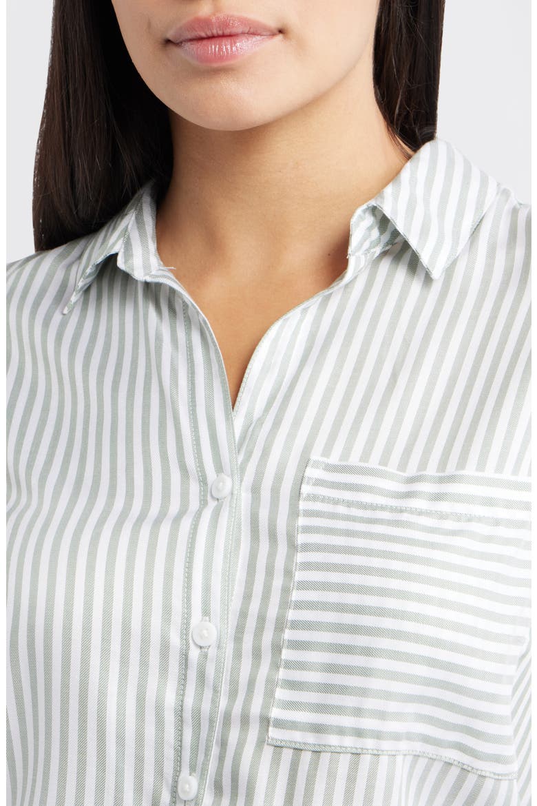 Eden Long Sleeve Button-Up Shirt, Alternate, color, KALE