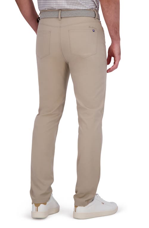 Ben Sherman Solid 4-way-stretch Tech Golf Pants In Khaki
