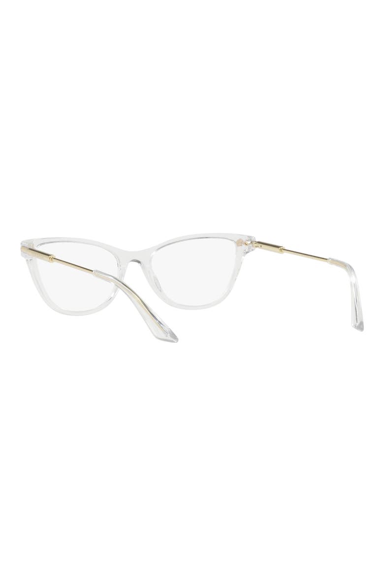 54mm Cat Eye Optical Glasses, Alternate, color, CRYSTAL