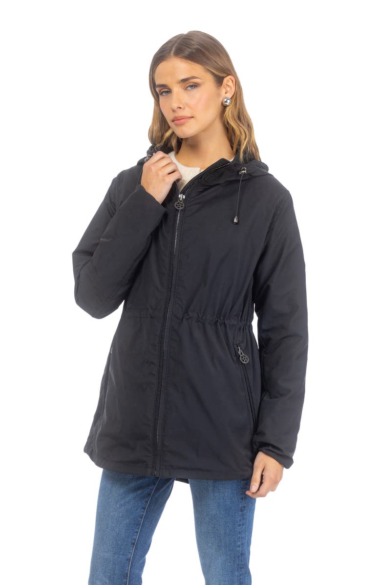 GORSKI Lightweight Jacket With Zip Jackets & Hood, Alternate, color, Black