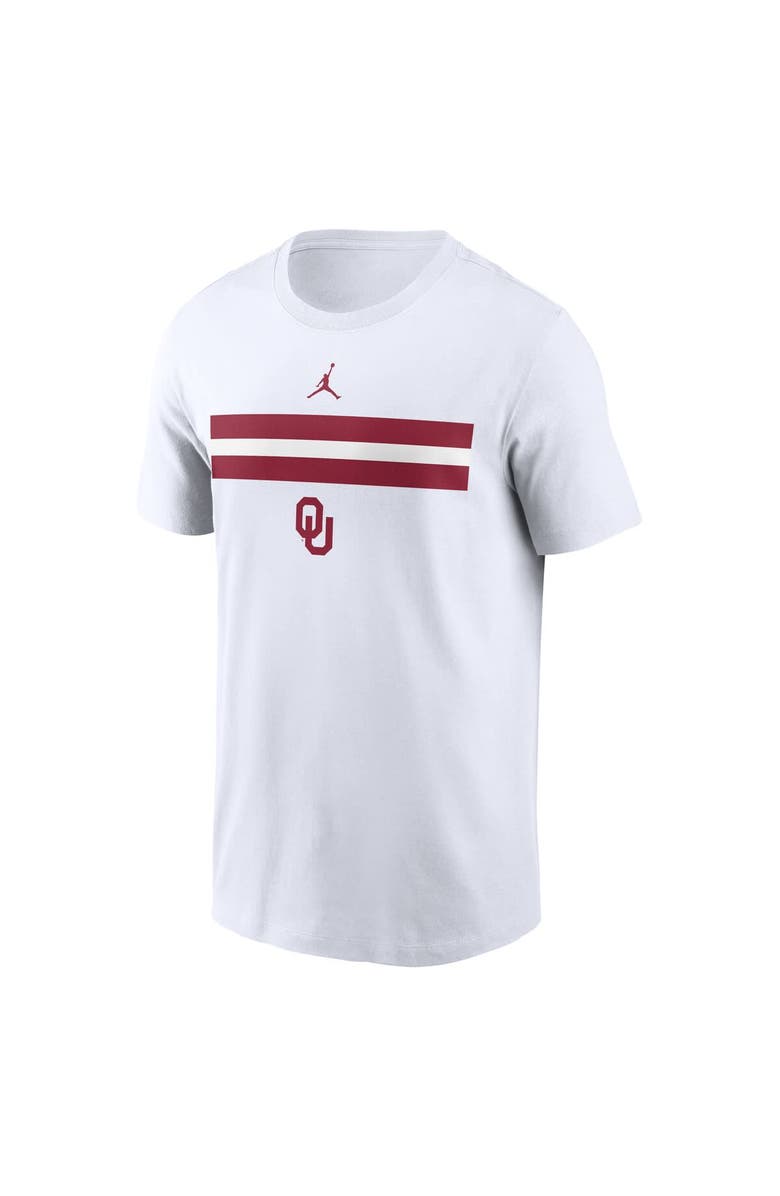 Jordan Brand Men's Jordan Brand White Oklahoma Sooners Campus Pattern T-Shirt, Alternate, color,