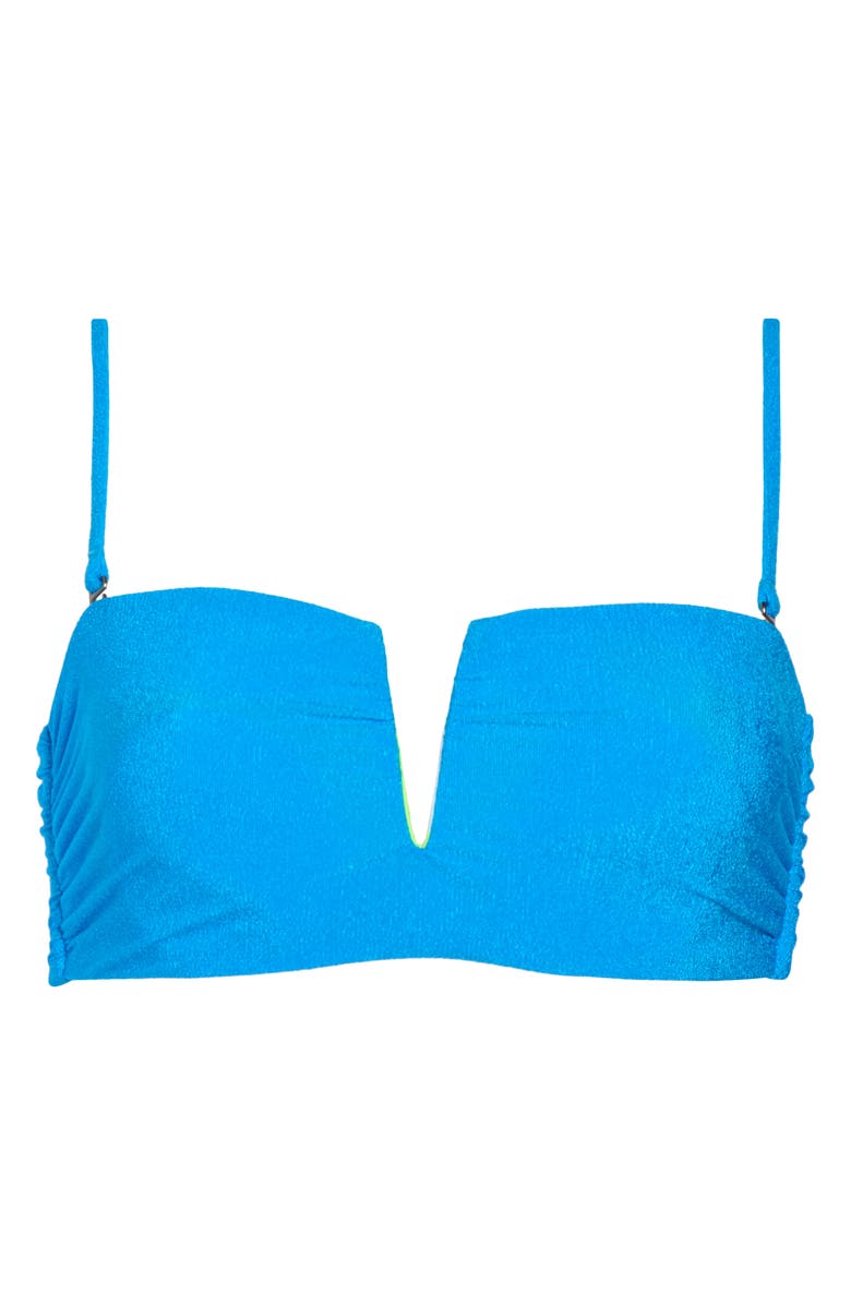 Maaji Flicker Notched Bikini Top, Alternate, color, Blue