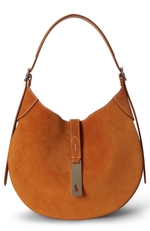 Polo ID Small Suede Shoulder Bag