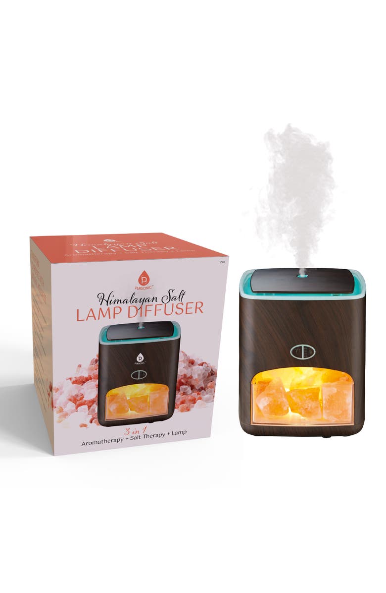 PURSONIC Himalayan Salt Lamp Diffuser - 3-in-1 Wellness Device, Alternate, color, Multicolor