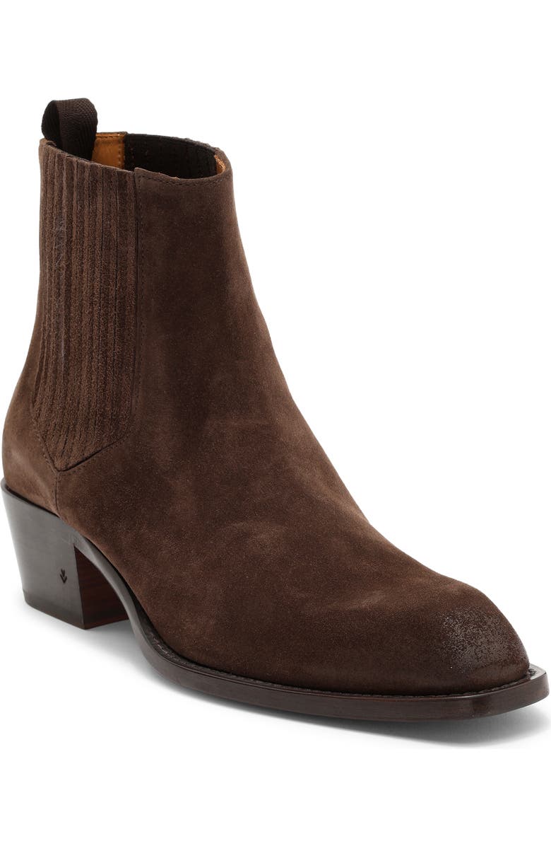 John Varvatos Rustin Chelsea Boot, Main, color, Chocolate
