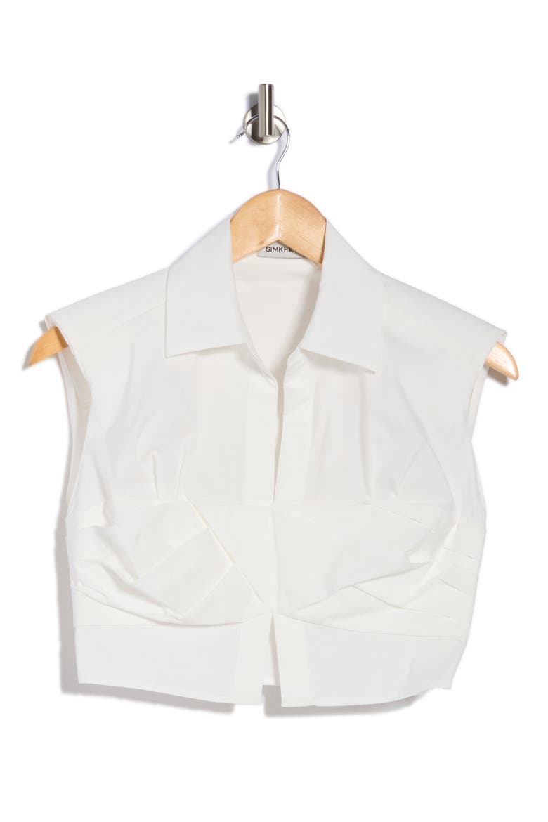 Emie Cropped Boxy Top, Alternate, color, WHITE