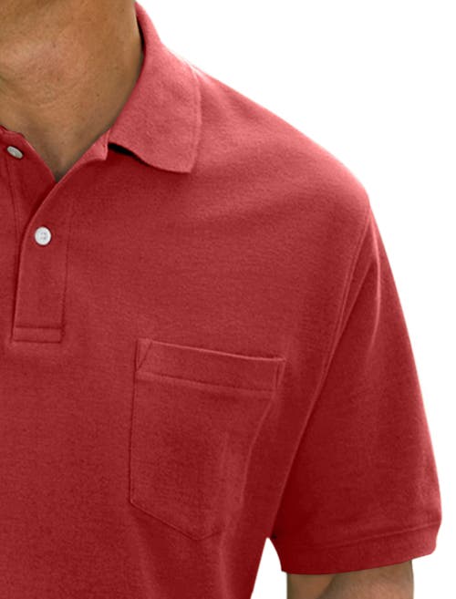 Harbor Bay By Dxl Big & Tall Pocket Piqué Polo Shirt