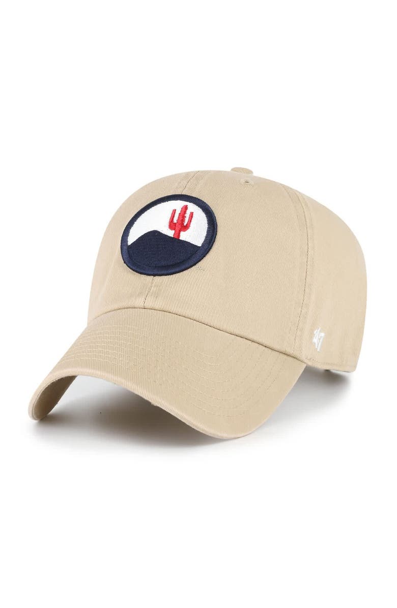 '47 Men's '47 Khaki Arizona Wildcats Vault Clean Up Adjustable Hat, Main, color, 