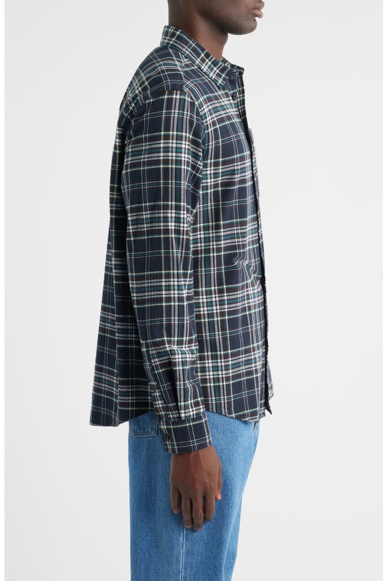 Shelly Seersucker Button-Up Shirt, Alternate, color, NAVY / MULTI