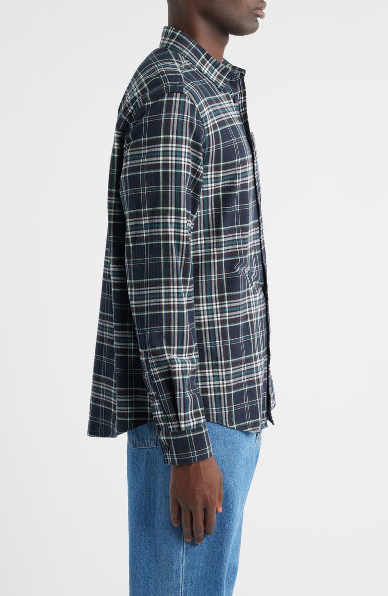 Wax London Shelly Seersucker Button-Up Shirt, Alternate, color, Navy / Multi